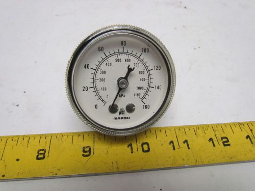 Marsh j2052 pneumatic pressure gauge 0-160 psi 0-1100 kpa 1/4&#034; npt for sale