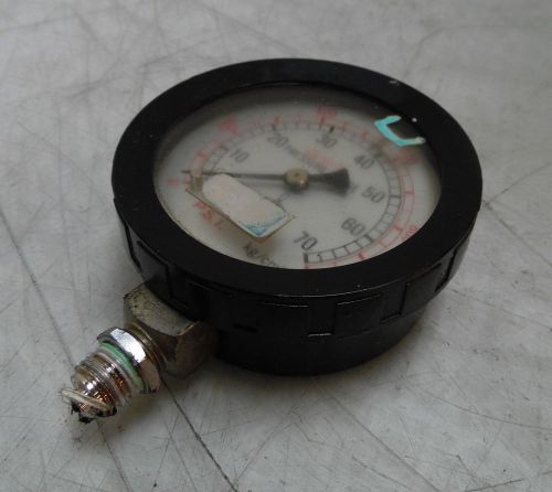 2-3/4&#034; nisshin pressure gauge, 0-1000 psi range, 0-70 kg/cm2, 3a007008, used for sale
