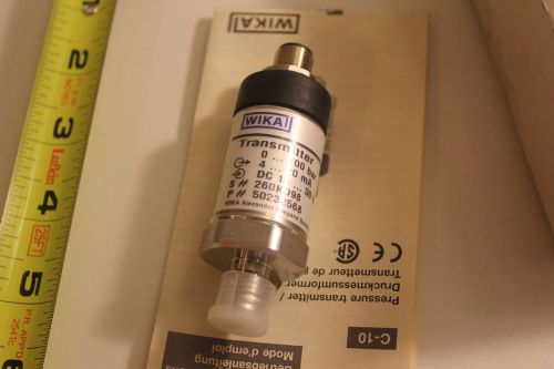 New surplus wika c-10 compact pressure transmitter 1/4 npt 0-100bar (1450psi) for sale