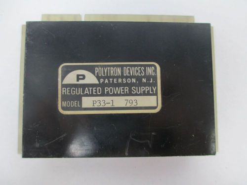 POLYTRON P33-1 793 PSI-III-I-A REGULATED MODULE CARD POWER SUPPLY D300657