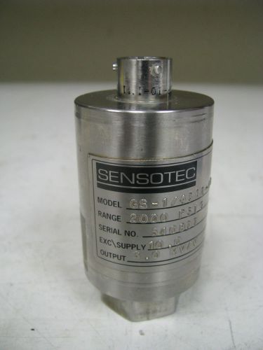 Sensotec 2000 PSIG GS-1/4362-01 Pressure Transducer Cell DG2