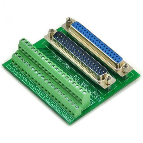 D-sub db37 male / female header breakout board, terminal block, connector. for sale