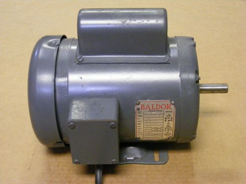 Baldor .75 hp Single Phase Dual Voltage Reversible TEFC AC Motor 56 Frame 3450