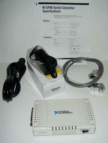 *Tested* National Instruments NI GPIB-RS232 Interface-Converter+ Cable &amp; Power