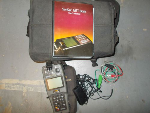 SUNRISE TELECOM SUNSET MTT Rugged Kit , charger , book , cable ,Tested Working