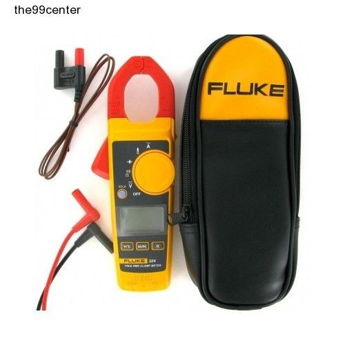 Fluke diy 324 new clamp voltage meter true rms ac dc tools 40/400a 600 v w/leads for sale