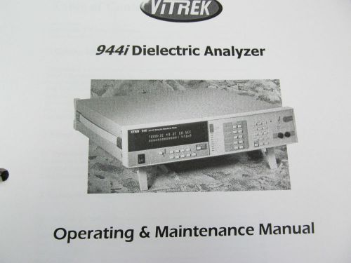 VITREK 944i Dielectric Analyzer Operating &amp; Maintenance Manual 9/06