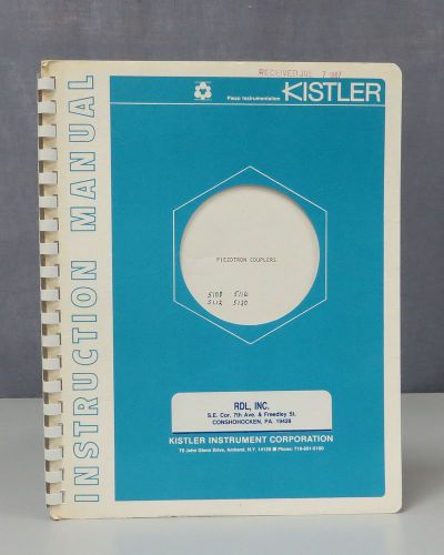 Kistler 5108/5112/5116/5120 Piezotron Couplers Instruction Manual