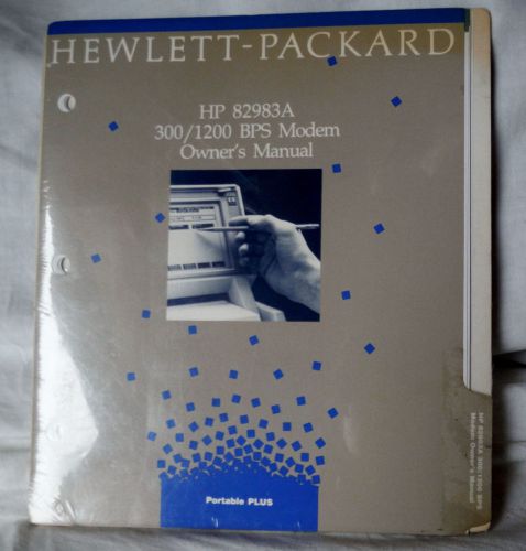 Vtg hewlett-packard hp 82983a 300/1200 bps modem owner&#039;s manual 1st edition for sale