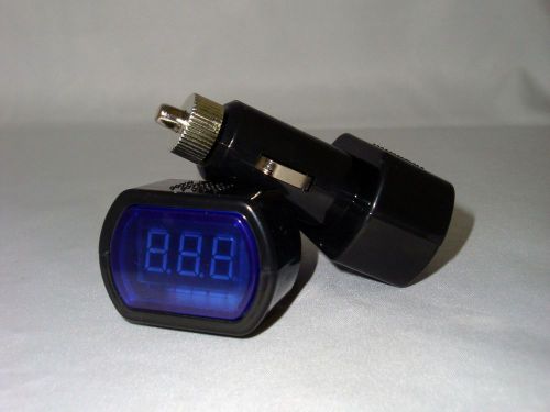 2pack digital dc auto battery voltage meter voltmeter car lighter socket plug-in for sale