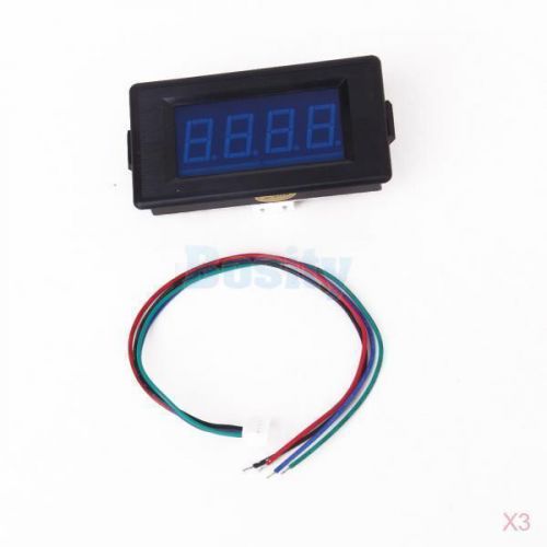 3x 20v 3  1/2  blue led digital volt voltage panel meter voltmeter dc6v~15.5v for sale