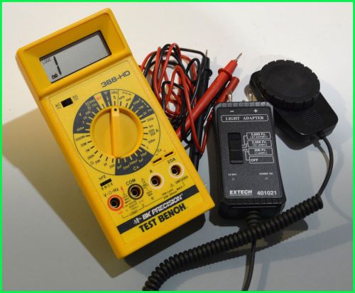 BK Precision Test Meter Bench 388-HD  Multimeter with test leads &amp; light meter