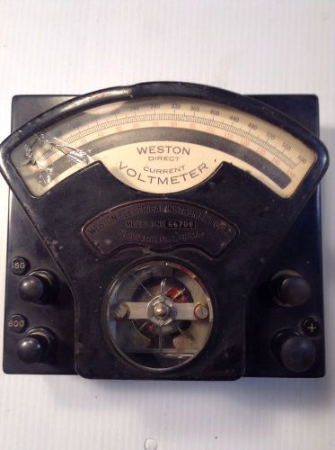 Vintage Weston Voltmeter &#034;As Is&#034; Bakelite Electrical Tester Equiptment