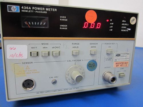 Hewlett packard hp 436a power meter 1 mw 50 mhz w/ option 022 - for parts for sale