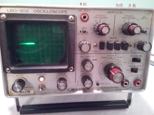 LEADER LBO-302 OSCILLOSCOPE Tested Powers on Seems to work Unit Only As-Is