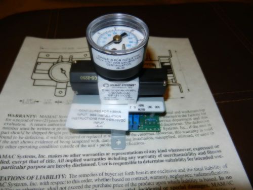 NEW Mamac EP-311-020 Electropneumatic Transducer with specs