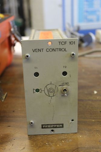Pfeiffer Balzers TCF 101 Turbo Pump Vent Controller Analyzer Plug-In Module