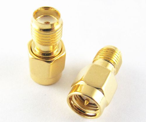 2 pcs sma rf female to male adapter coaxial connector new for sale