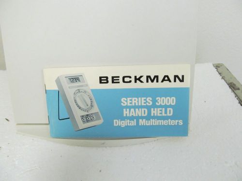 Beckman Series 3000 Hand Held Digital Multimeters Operator&#039;s Manual w/schematics