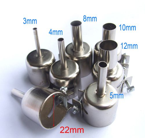 6 PCS Round nozzle for Soldering station 852 850 Hot Air Stations Gun Nozzle