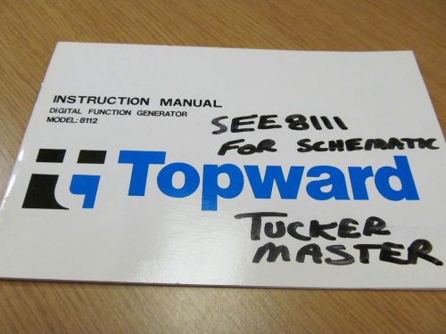 Topward 8112 Digital Function Generator Instruction Manual  47115