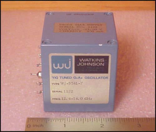 WJ 12.4 - 18.0 Ghz Yig Oscillator WJ-5041-7 Watkins Johnson