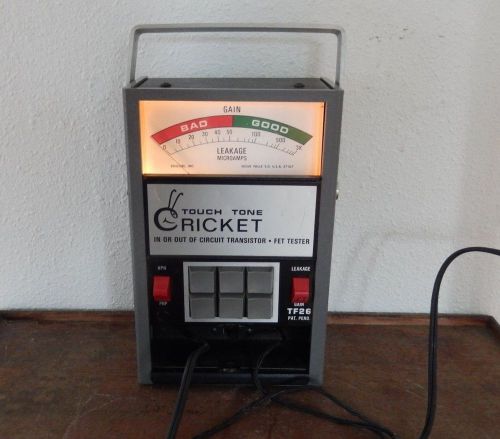 Sencore TF26 Cricket Touch Tone Circuit Transistor &amp; Fet Tester W/Manual
