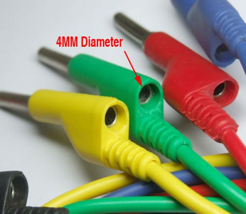 10 PCS 5 colors High Voltage silicone Cables Test 4mm banana plug TO Banana Plug