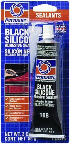 NEW Permatex 81158 Black Silicone Adhesive Sealant 3oz Tube