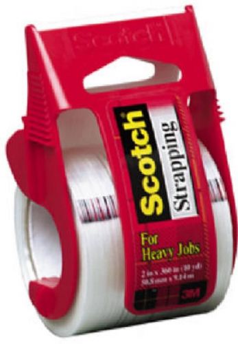 3m scotch 2&#034; x 360&#034;, heavy duty filament strapping tape, with dispenser #350 for sale
