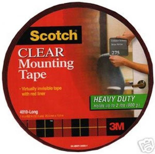 3M Scotch Clear Mounting Tape 4010-Long Heavy Duty