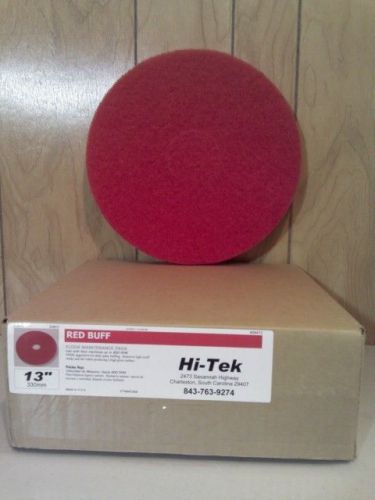 13&#034; RED BUFFING PADS, CASE OF 5