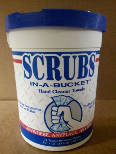 Scrubs in-a-bucket hand wipes (72/container) for sale