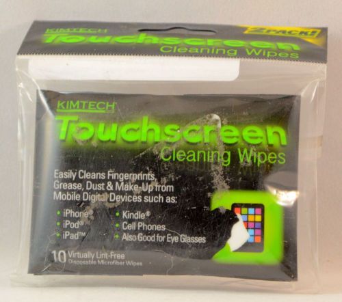 KIMTECH TOUCHSCREEN CLEANING WIPES  WON&#039;T SCRATCH, STREAK OR SMEAR 2 PACKS OF 10