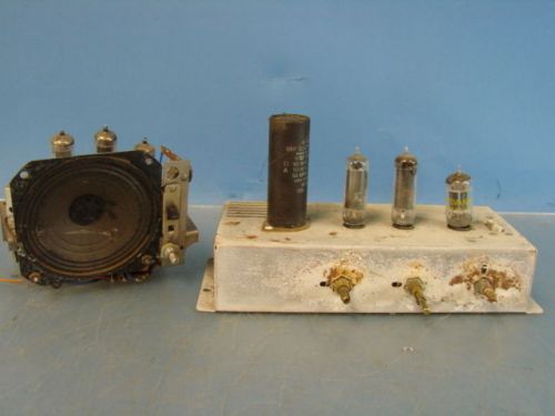 Two Piece Lot Tube Chassis Phono-Guitar-PA Type 4C240-16 Chassis w/ Speaker Amp