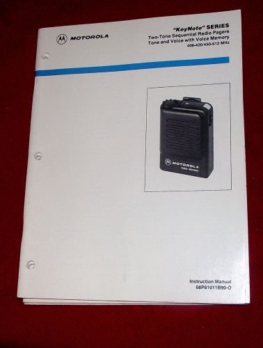 Motorola Keynote two tone sequential radio pager Manual of instructions