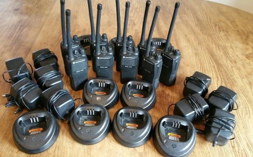 Motorola radius cp200 two way radio - lot of 9 with new batteries for sale