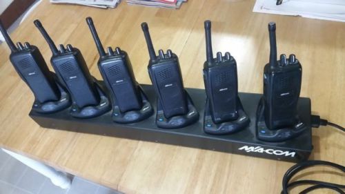 Six (6) ma-com panther 405p uhf 450-530 16ch w/bank charger gp405utx for sale