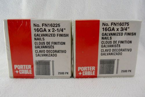 Galvanized Finish Nails 16 GA Gauge Porter Cable FN16075, FN225