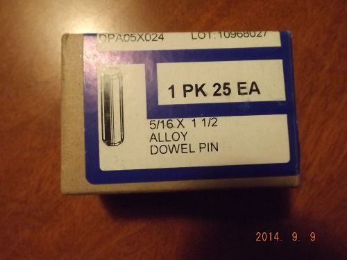 The socket source alloy dowel pin, steel 5/16x1/12-box of 25/#10968027/dpa05x024 for sale