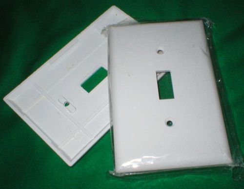 Eagle electric white 1-gang and blank toggle wall plate 2034w (6) 5129w two (2) for sale