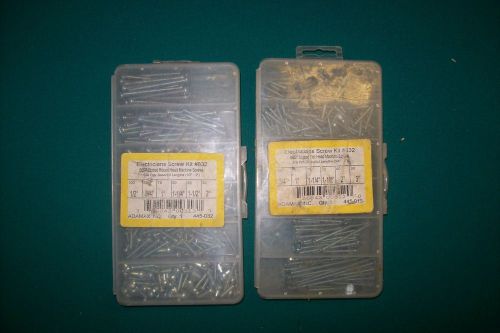 2 370 pc electrician&#039;s screw kit #6-32 asst flat head screws and #8-32 for sale