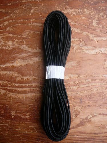 Black micro nylon coated rubber rope shock cord 2mm x 50&#039; mini bungee cord for sale