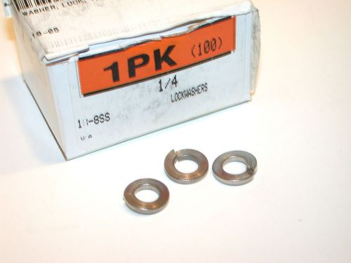 BOXES OF 100 STAINLESS STEEL 1/4&#034; LOCK WASHERS
