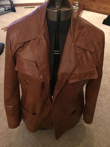 Mens Reed Sportswear Vintage 70&#039;s Brown Leather size 40 Large