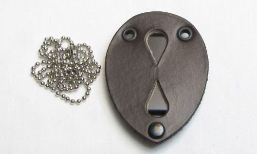 Police sheriff teardrop shape brown economy duty belt clip badge holder 718-t-bn for sale