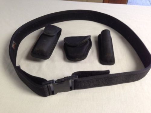 Uncle Mikes Sidekick Nylon Duty Belt XXL with Bianchi Handcuff &amp; Other Pouches