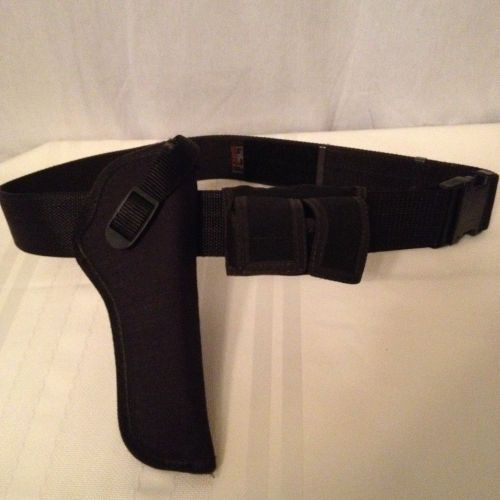 Uncle mike&#039;s sidekick black nylon duty belt med w/ sidekick holster sz 3 &amp; case for sale