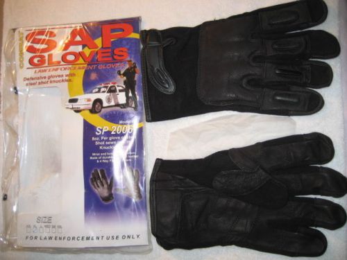 Sap combat law enforcment 8 oz. steel shot gloves - brand new!! for sale