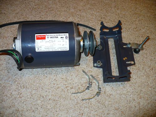 Working Dayton belt drive fan blower motor 6K570A HP 1/3 1725 Rpm PH1 115v Fr 48